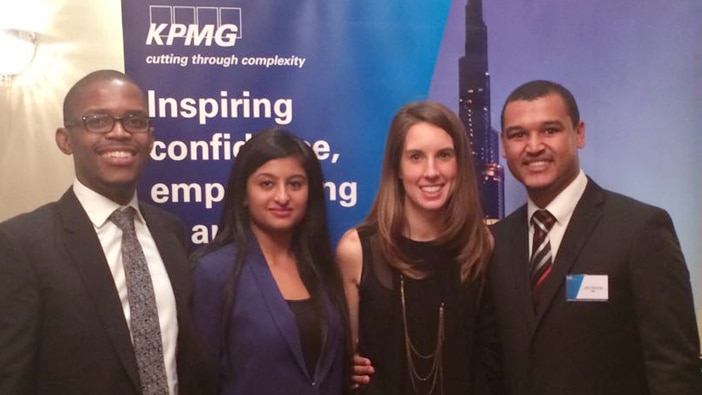 Hult Dubaie students at the KPMG Ace the Case Challenge