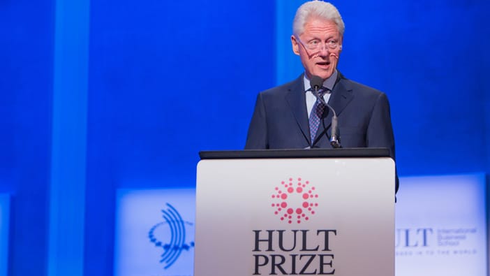 Former US President Bill Clinton at the Hult Prize