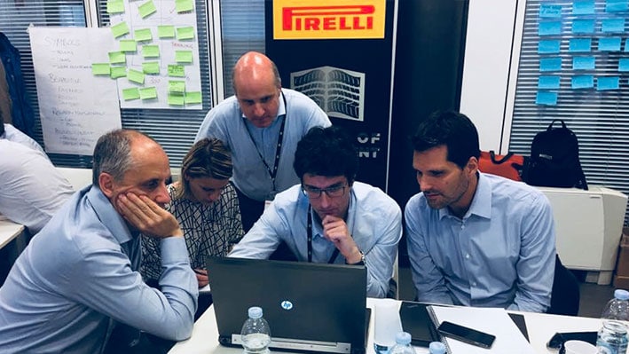 Pirelli Executives in action at the Innovation Workshop of Professor Mike Grandinetti