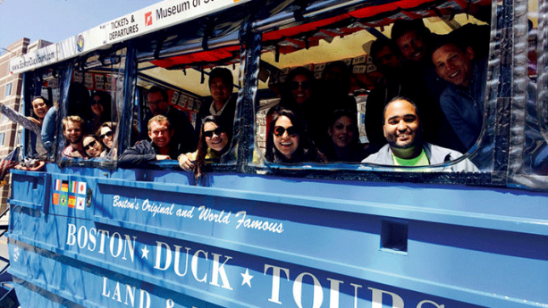 Hult students in Duck Tour