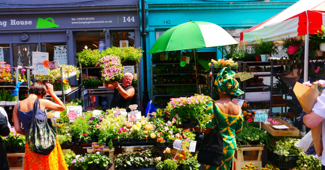 London's markets : Coloumbia road