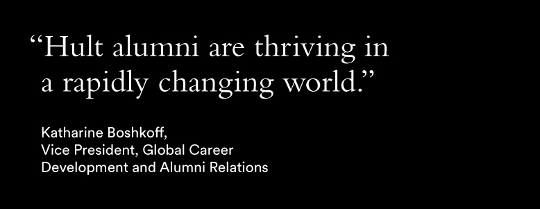 Katharine Boshkoff Hult Alumni Magazine quote